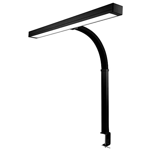 Neatfi 3,000 Lumens LED Desk Lamp with Clamp | Dimmable | 5 Brightness Levels & 5 Light Modes | Memory Function | Eye-Caring Flexible Lamp for Home & Office (28 Inches, Black) - color: Black, size: 28 Inches with Standard Arm