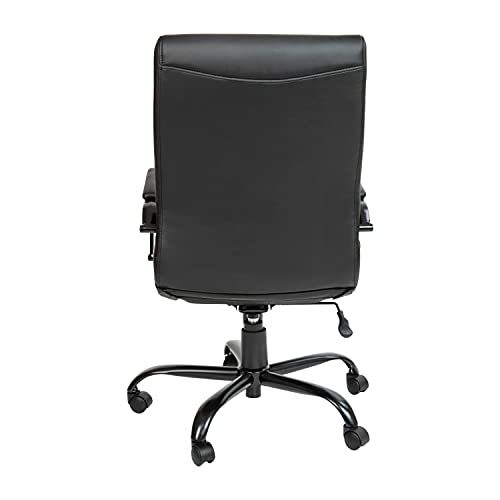 Flash Furniture High Back LeatherSoft Executive Office Chair, Black | 360° Swivel, Height Adjustable, Commercial Grade - color: Black Leathersoft/Black Frame