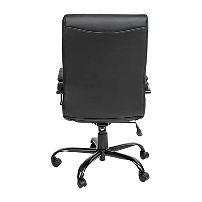 Flash Furniture High Back LeatherSoft Executive Office Chair, Black | 360° Swivel, Height Adjustable, Commercial Grade - color: Black Leathersoft/Black Frame