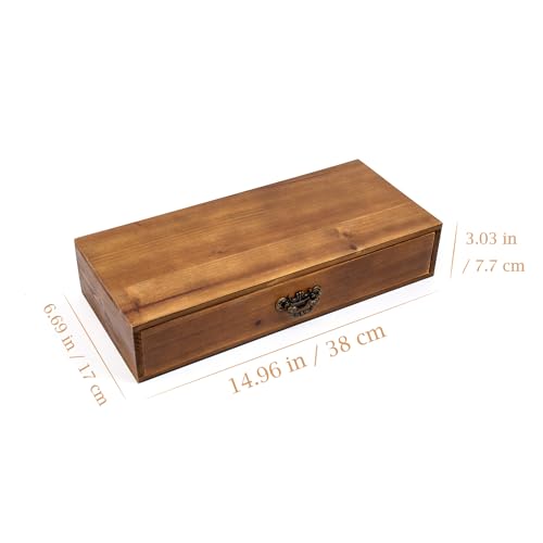 Wooden Drawers Organizer Solid Desktop Drawer Storage Box Organizer - color: Wood