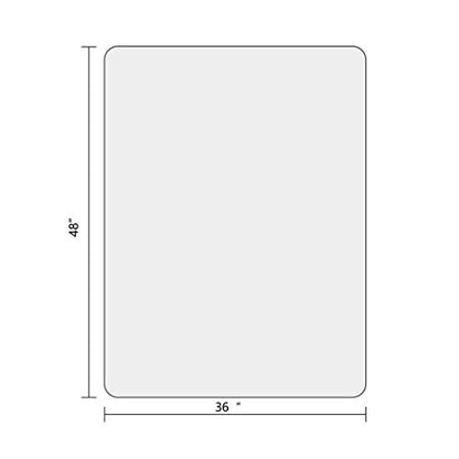 Heavy Duty PVC Chair Mat for Hard Floors, 2 mm Thick (36" x 48" Rectangle) - size: 36" x 48" Rectangle