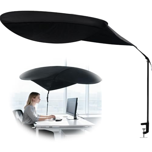 Office Cubicle and Desk Shade, Suitable for Cubicle to Block Light and Privacy Protection Cubicle Light Shield Black Diameter 65 inches