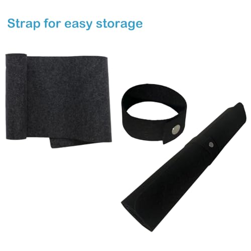 Large Felt Desk Pad Desk Protective Computer Pad Minimalistic Felt Anti-Slip Desk Mat for Keyboard and Mouse 35.43''X15.74''/90x40cm (Dark Gray)
