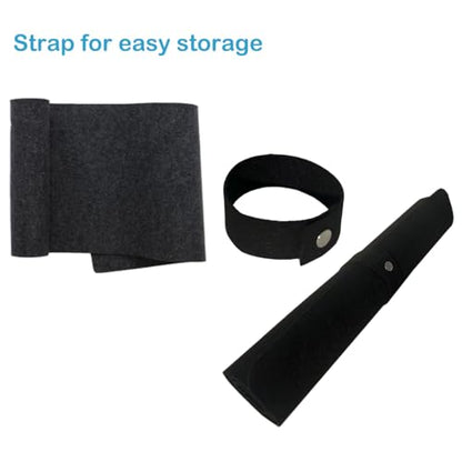 Large Felt Desk Pad Desk Protective Computer Pad Minimalistic Felt Anti-Slip Desk Mat for Keyboard and Mouse 35.43''X15.74''/90x40cm (Dark Gray)