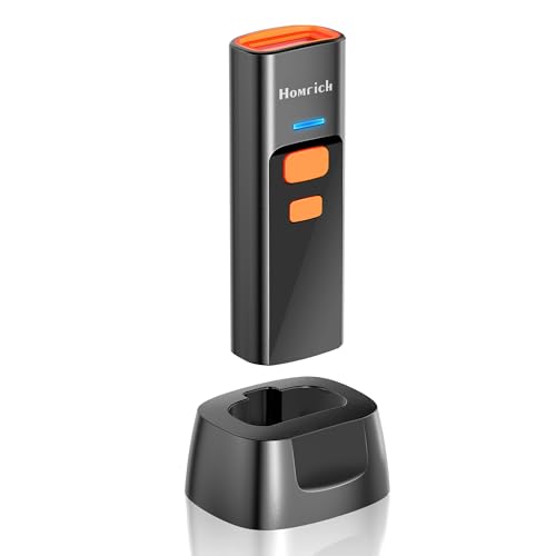 3-in-1 Bluetooth & 2.4G & USB Wire Mini Barcode Scanner with Charging Dock