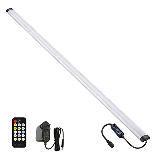 Dimmable Under Cabinet Lighting, Color Temperature Changing LED Light Bar, Daylight to Warm White Lights, Remote Control Lamp for Desk, Counter, Closet, Room, Shelf (36 Inch) - size: 36 Inch