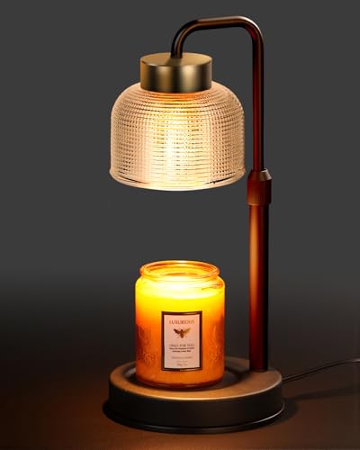 Candle Warmer Lamp with Timer & Dimmable Brightness, House Warming Gifts New Home, Christmas Birthday Gifts for Women, Birthday Gifts for Women Mom, Flameless Wax Melt Warmer for Jar Candles - color: Black+golden