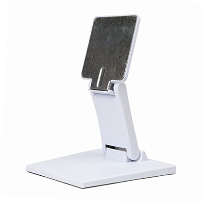 WEARSON Single Adjustable LCD Monitor Stand Mount Folding VESA Monitor Desk Stand with VESA Hole 75x75mm 100x100mm (White) - color: White