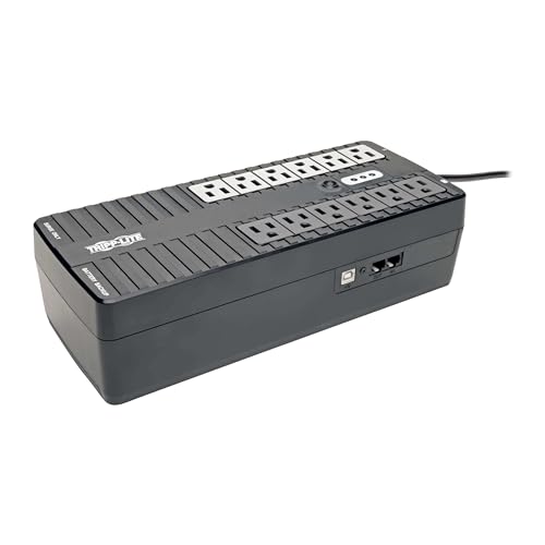 Eaton Tripp Lite Series INTERNET750U Small UPS Battery Backup & Surge Protector, 750VA / 450W, 12 Outlets, Computer Uninterruptible Power Supply Units for PC, 3-Year Warranty & $100,000 Insurance - style: 750VA