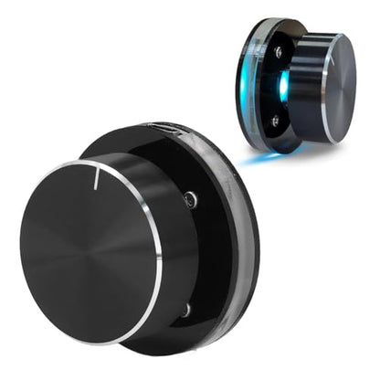 USB Volume Control Knob, Audio Remote Volume Knob with RGB Light and USB C Cable, Rotate Volume Adjustment & One Key Mute Function, Multimedia Controller for Android, PC, Phone