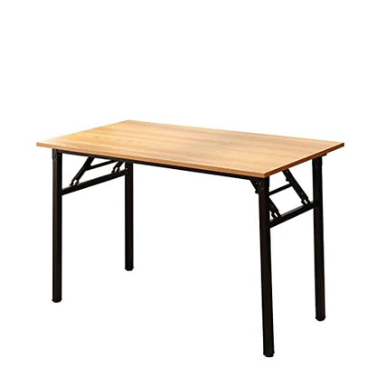 Need Office Computer Desk - 47.2L Sturdy and Heavy Duty Folding Laptop Table,Writing Table/Home Office Desk/Sewing Table,No Assembly Required (Teak Color) AC5BB12060 | Black Frame Writing Gaming Work Table/Foldable Home Office Desk/Sewing Table, No Assemb