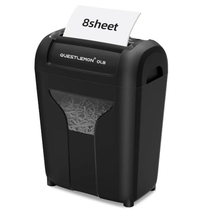 8-Sheet Paper Shredder for Home, Cross Cut Shredders, P-4 Ultra Security, 4 Gal Bin, Shred Quietly for Shred for Credit Card, Mail, Staples, <58 dB(OL8)