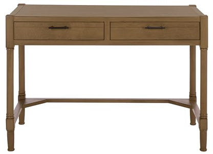 SAFAVIEH Home Collection – Filbert Desert Brown Writing Desk, 2-Drawer Traditional Desk, Classic Home Office Design (DSK5701G) - color: Desert Brown
