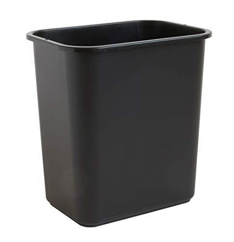 United Solutions 7.7 Gallon Trash Wastebasket, Black, Under Desk | Slim 30.8-quart bin fits small spaces in offices, kitchens, dorms, and homes with an easy-to-clean design - color: Black, size: 30.8 Qt - 1 Pack