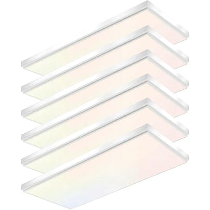GT-Lite 2'x4' 5500 Lumen 6 Pack LED Flat Panel,Flush Mount and Drop Ceiling - color: White 6 Pack, size: 2x4 Feet