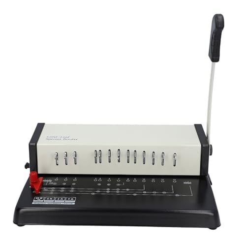Professional Book Binding Machine A4 13 Holes Manual Comb Binder Office Home Use Multifunctional Wire Binding Machine for Documents Reports Booklets Hardware Plastic