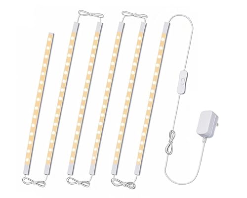 Cefrank Under Cabinet Lighting, 6-Pack 12" Linkable LED Light Bars 3000K - color: Warm White