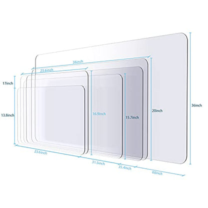 Oterri Clear Writing Desk Pad, 31.5’’x15.7” Heat Resistant Waterproof PVC Round Edge Durable Desk Protect Mat, Anti-Static Writing Mat Table Protector - size: 15.7" x 31.5"
