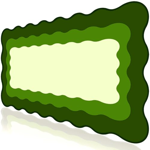 L-SPOUTTO Green Mouse Pad,Cute Scalloped Desk Mat XXL Large Gaming Mousepad | Minimalist 35.4x15.7in Non-Slip Rubber Base Keyboard Pad Waterproof Desktop Mat for Laptop Computer Game Home Office - color: Green