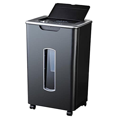 Auto Feed Microcut Paper Shredder, Professional Grade High Security, CD/Card Ultra Quiet Shredder for Home Office with(Black)