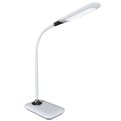 OttLite Enhance LED Sanitizing Desk Lamp with USB Charging, White | ClearSun LEDs Reduce Eyestrain | Sanitizing Light | Flexible Neck | Eliminates Bacteria