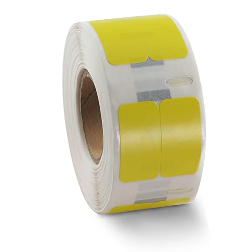 BETCKEY Colored Labels Compatible with Dymo 30333 (1/2" x 1") Extra Small Labels (2-up), Compatible for Dymo LabelWriter Thermal 450, 4XL & Zebra Desktop Printers [2 Rolls, Yellow] - color: Yellow, size: 30333 [1/2" x 1" ]