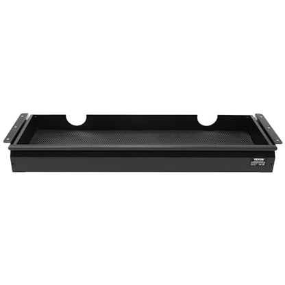 VEVOR Under Desk Drawer Slide Out, 33inch Under Desk Mounted Pull-out Drawer Attachment, Hidden Under Counter Drawers for office Home Sit Stand Workstation, Black - size: 33inch
