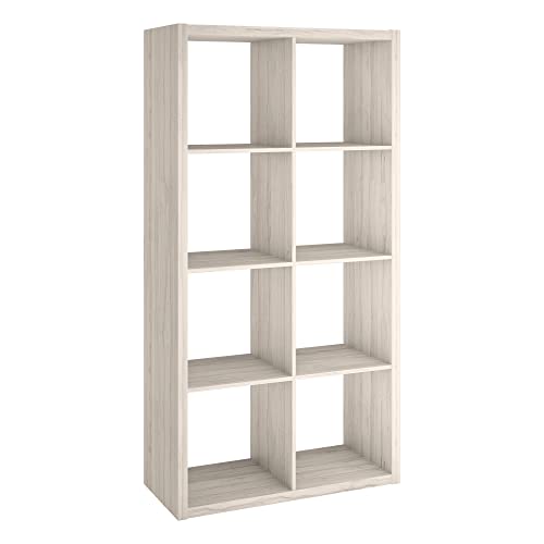 ClosetMaid Decorative Open Back 8-Cube Storage Organizer, Bleached Walnut - color: Bleached Walnut, size: 8-Cube