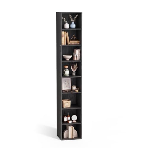 8 Cube Black Book Shelf, Tall Bookcase for Bedroom Home Office Living Room | Black Bookshelf, Black Bookcase, Cube Bookcase, Cube Book shelf Storage, Shelf, Shelving,Wooden Bookcase - color: Black, size: 8 Cube