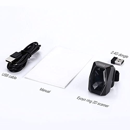 Eyoyo Mini Wearable 2D 1D QR Bluetooth Finger Ring Barcode Scanner - color: Orange