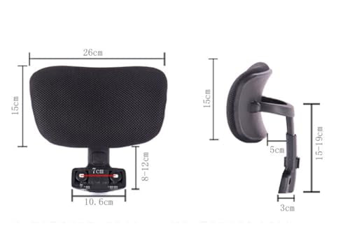 Universal Office Chair Headrest Attachment,Ajustable Height Angle Desk Chair Neck Support Pillow,Clip on Executive Chair Mesh Head Rest (Blue-White Back,clamp Inner Diameter 1.02"/2.6 cm) - color: Blue-white Back, size: clamp inner diameter 1.02"/2.6 cm