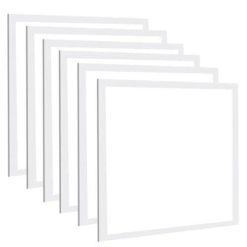 2x2 LED Flat Panel Lights for Drop Ceiling 6 Pack, 45W 5800LM Recessed Edge-Lit Light Fixture, 0-10V Dimmable 5000K Troffer Light, 110-277V Drop Ceiling Lay in for Commercial Office, ETL Listed - size: 6pack--2X2FT