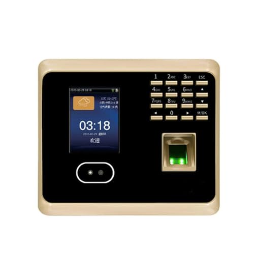 2.8 Inch LCD Time Clock for Small Businesses WiFi Fingerprint Face Recognition Access Control Time Attendance System for Small Businesses(Attendance Gold) - color: Attendance Gold