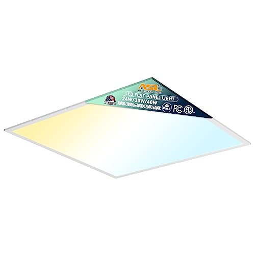 Allsmartlife 2x2 LED Panel Light 1-Pack, Dimmable, 5CCT Options (3000K-6000K), 24W/30W/40W, Back-Lit 2x2 LED Light Drop Ceiling for Commercial Office, ETL - size: 1-Pack
