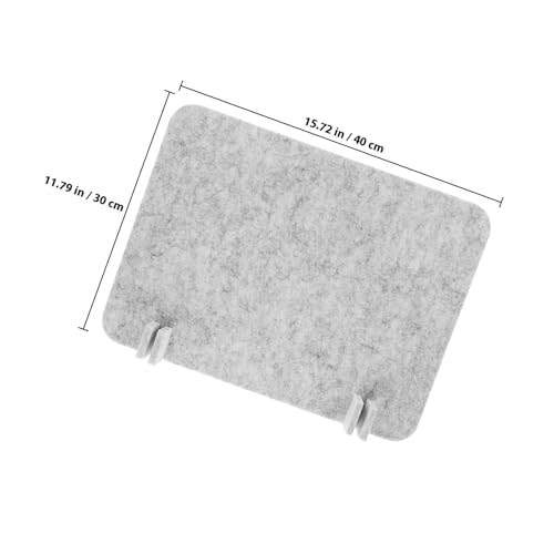 Kichvoe Desk Divider Felt Panel 40x30cm, Acoustic Noise-reducing Office Partition, Privacy Shield for Student and Classroom Desks, Light Gray Desktop Barrier