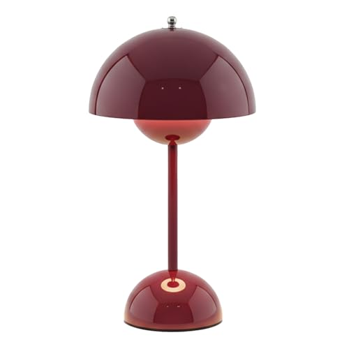 NordGlow Scandinavian LED Desk Lamp – Red, Adjustable Dimmable Table Lamp, Modern Minimalist Design, Energy-Efficient LED, Home & Office Lighting - color: Red