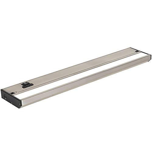 LED Under Cabinet Lighting Hardwired - 18 Inch Satin Nickel | 3CCT, Dimmable, Low-Profile, Linkable Fixture, Plug-In Option & Hi/Low Brightness Control - color: Satin Nickel, size: 18 Inch
