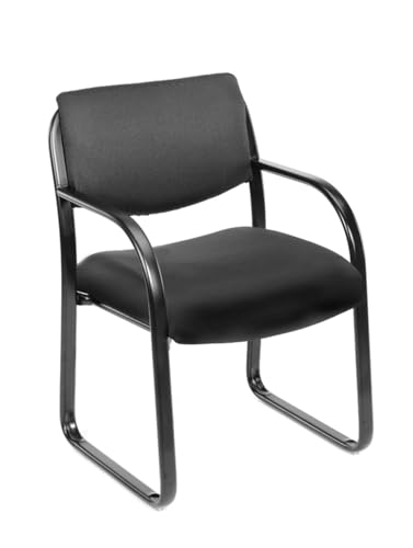 Boss Office Products Fabric Guest Chair in Black (B9521-BK)