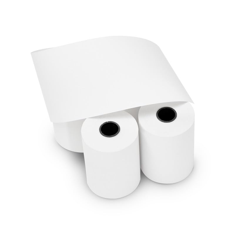 (25 Rolls) 2 1/4 x 85 Thermal Paper Receipt Rolls 2.25 x 85 ft, POS/Cash Register, Fits All Credit Card Terminals, Verifone VX510 VX570 FD50 T4220