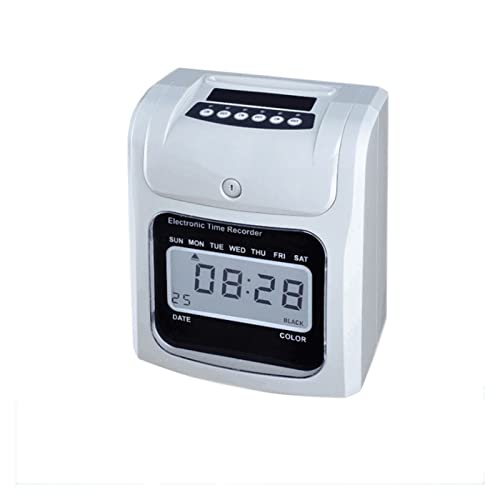 Clock in Machine, Time Clock 960SEB English Version Punch Cards for Small Business Staff Time Card Machine with Battery and Backlight, Uk-960SEB - color: Uk