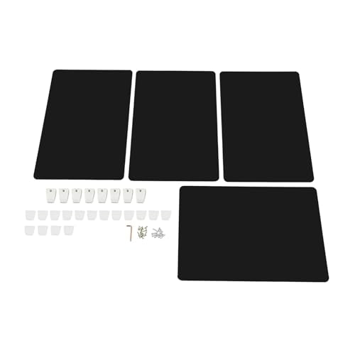 4PCS Desk Dividers Office Partitions, Privacy Desk Panel Protective, Acrylic Plexiglass Shield with Clamps for Offices Schools Call Centers - 23.6”L X15.8”W - color: Black