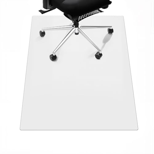 Office Chair Mat for Carpet, 36'' x 48'' Computer Desk Chair Mat for Carpeted Floors, Easy Rolling Hard Mat for Office Chair on Carpets Anti-Slip Carpet Protector Mat Clear Ship Flat - size: Square without nails 36*48in