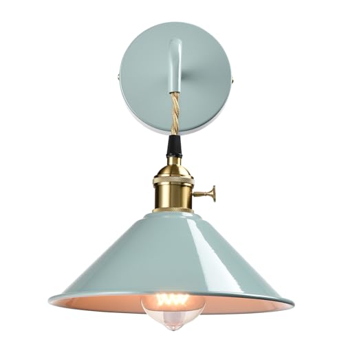 Sea Green Iron Plug-in Dual Mount Wall Sconces, 2-Pack - color: Plug in Sea Green*2Pcs