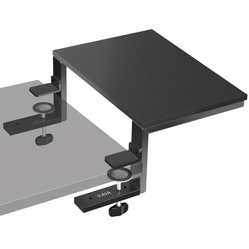 VIVO Black Clamp-on 15 in Desk Extension Shelf, DESK-SHELF15B - size: 15"