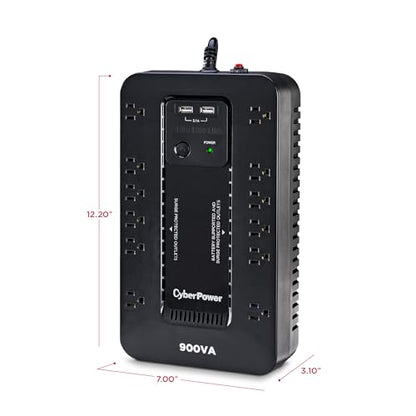 CyberPower ST900U Standby UPS Battery Backup and Surge Protector - size: 900VA, style: Compact