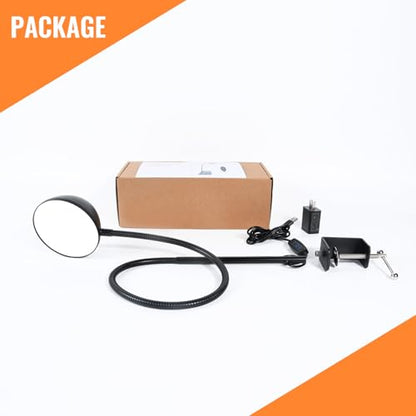 Long Gooseneck Clamp Lamp, Clip Desk Lamp with Clamp, 10W, 1100 LMS, 3 Color Modes, 10 Brightness Levels, 31 Inches Long Flaxible Gooseneck, Perfect for Craft, Reading, Home, Office - size: Large