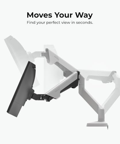 Modernsolid Heavy Duty Monitor Arm for 34-49 Inch Ultrawide Curved Screens - color: White