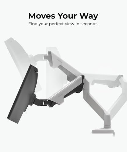 Modernsolid Heavy Duty Monitor Arm for 34-49 Inch Ultrawide Curved Screens - color: White