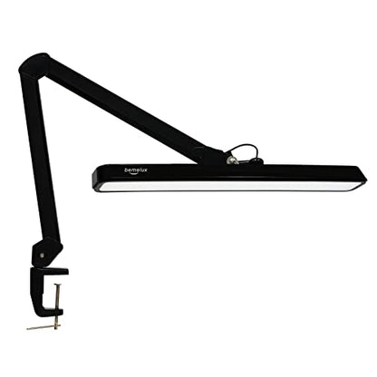 LED Architect Desk Lamp with Clamp, 30W 2500LM, Black 30CCT | 324 LEDs deliver flicker-free lighting with 5 color modes, 5 brightness levels, and reinforced dual metal arms - color: Black