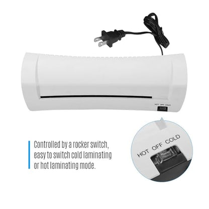 OSMILE SL200 Laminator Machine for Hot and Cold Lamination - A4 Size Document Photo and Card Laminating Machine with 230mm Entry Width - Two Roller System for Home and Office Use